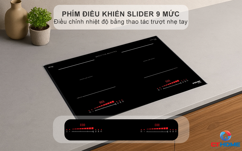 BẾP TỪ ĐÔI 2 VÙNG NẤU KOCHER DI-330E  DI330E 5