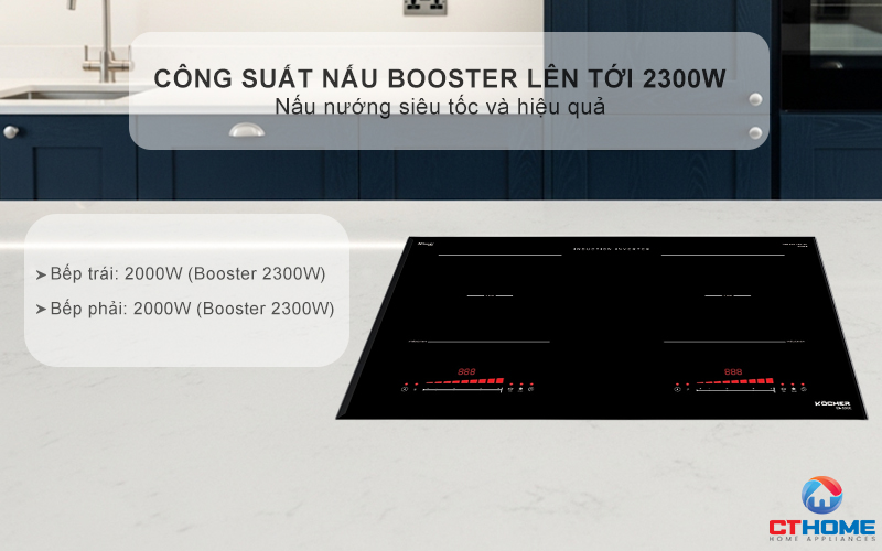 BẾP TỪ ĐÔI 2 VÙNG NẤU KOCHER DI-330E  DI330E 3