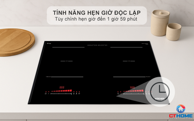 BẾP TỪ ĐÔI 2 VÙNG NẤU KOCHER DI-330E  DI330E 7