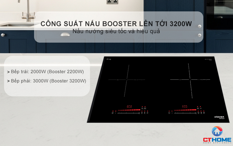 BẾP TỪ 2 VÙNG NẤU  KOCHER DI-332PRO MÀU ĐEN DI332PRO 3