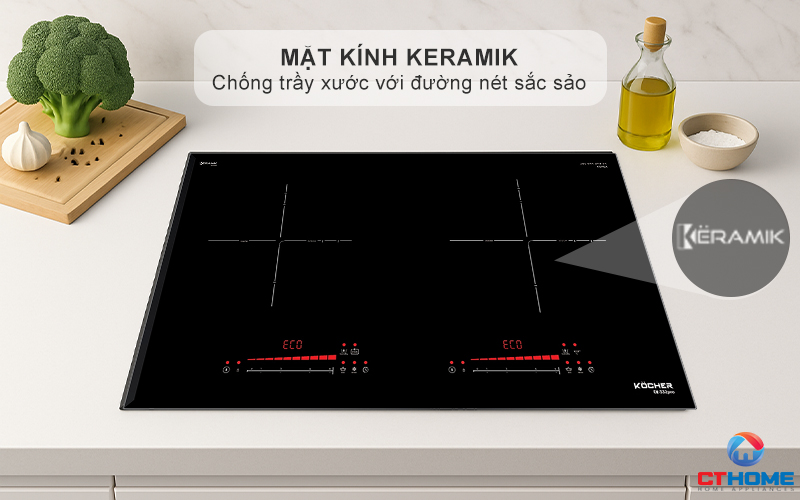 BẾP TỪ 2 VÙNG NẤU  KOCHER DI-332PRO MÀU ĐEN DI332PRO 2