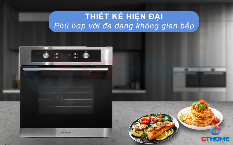 Thiết kế theo phong cách âm tủ, nhỏ gọn và tiện lợi