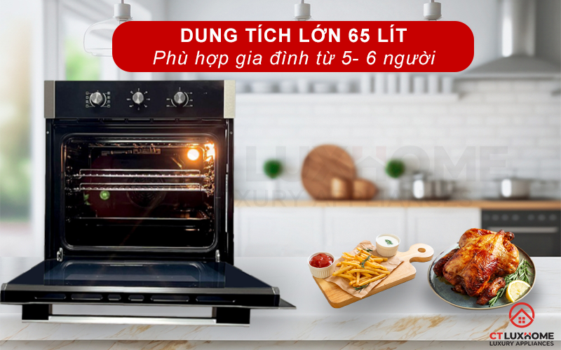 LÒ NƯỚNG ÂM TỦ EUROSUN EOV65ME 65 LÍT 2