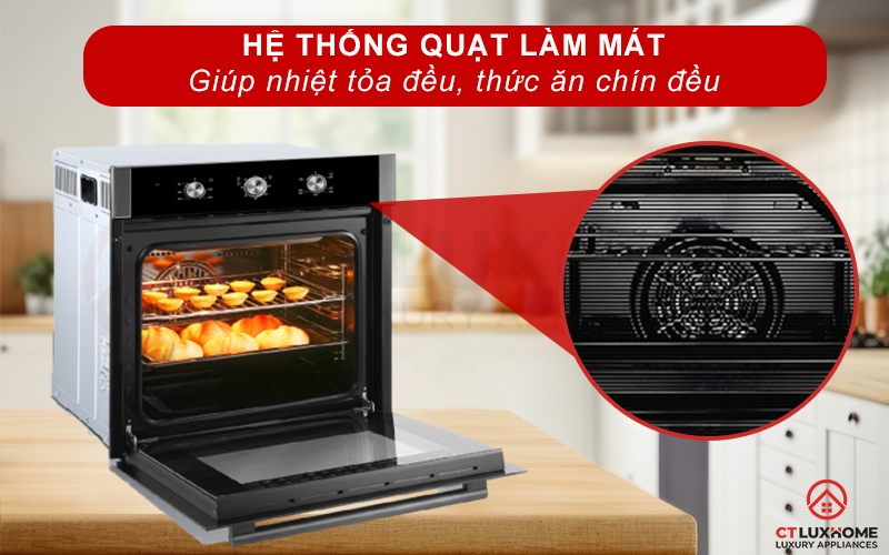 LÒ NƯỚNG ÂM TỦ EUROSUN EOV65ME 65 LÍT 5