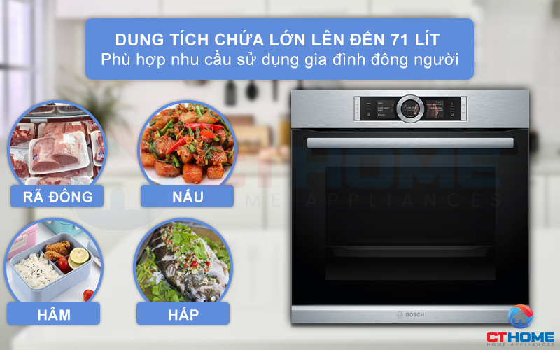 Dung tích lò lên đến 71 lít