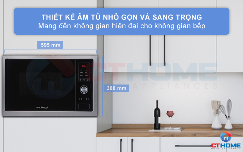 Kiểu dáng thiết kế âm tủ mang đến sự sang trọng tính thẩm mỹ và hiện đại cho không gian bếp