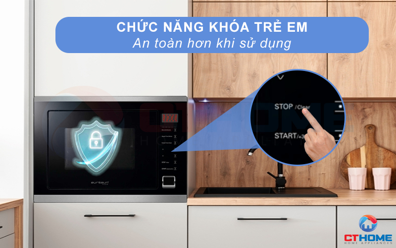 LÒ VI SÓNG TÍCH HỢP NƯỚNG EUROSUN MWO-30EUR 28 LÍT MWO30EUR 11