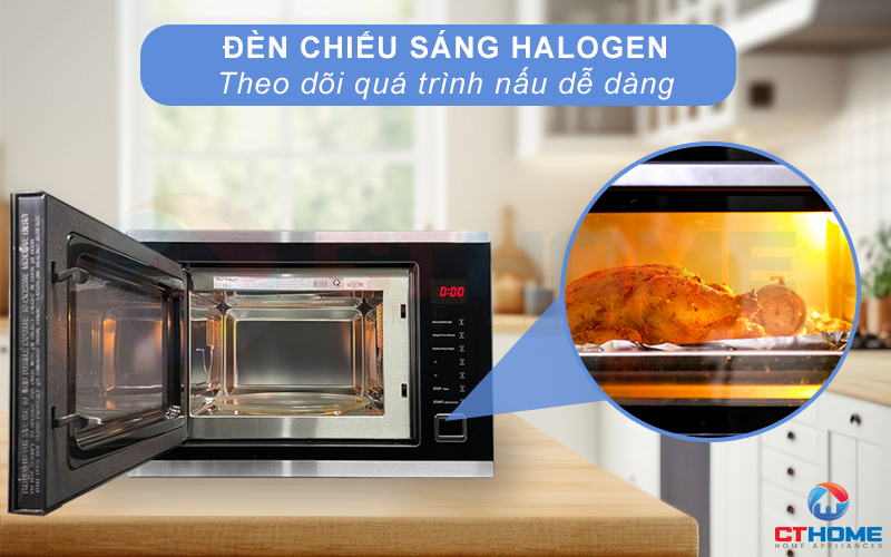 LÒ VI SÓNG TÍCH HỢP NƯỚNG EUROSUN MWO-30EUR 28 LÍT MWO30EUR 4