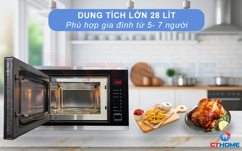 LÒ VI SÓNG TÍCH HỢP NƯỚNG EUROSUN MWO-30EUR 28 LÍT MWO30EUR 2