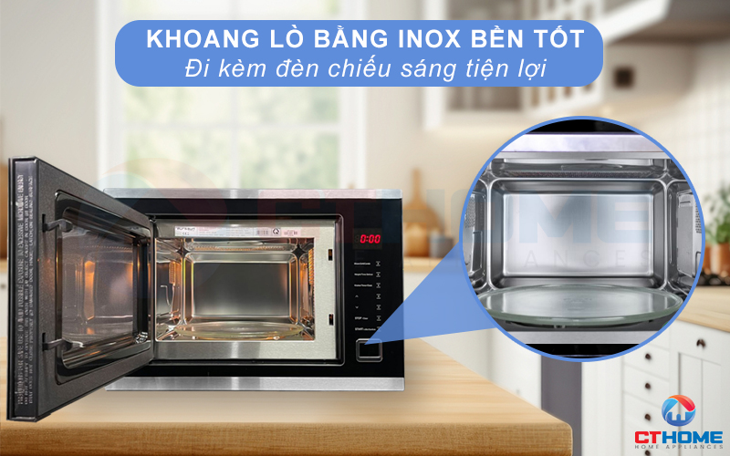 LÒ VI SÓNG TÍCH HỢP NƯỚNG EUROSUN MWO-30EUR 28 LÍT MWO30EUR 3