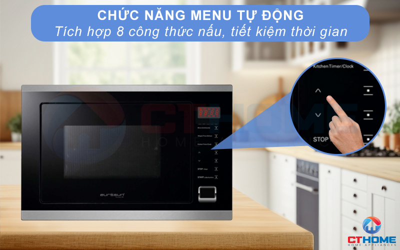 LÒ VI SÓNG TÍCH HỢP NƯỚNG EUROSUN MWO-30EUR 28 LÍT MWO30EUR 8