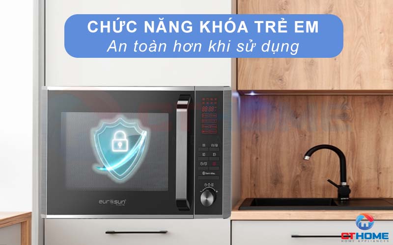 LÒ VI SÓNG TÍCH HỢP LÒ NƯỚNG EUROSUN MWO-T26EUR 25 LÍT MWOT26EUR 10