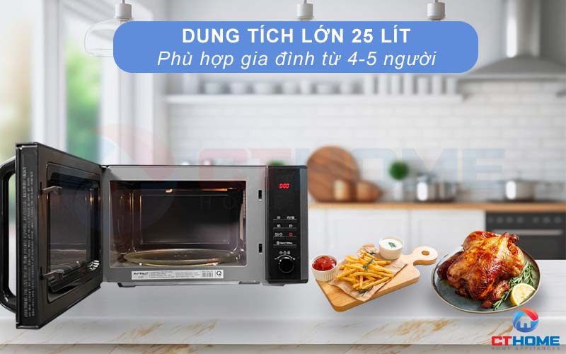 LÒ VI SÓNG TÍCH HỢP LÒ NƯỚNG EUROSUN MWO-T26EUR 25 LÍT MWOT26EUR 2