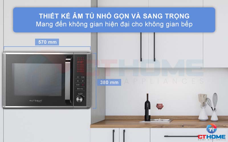 LÒ VI SÓNG TÍCH HỢP LÒ NƯỚNG EUROSUN MWO-T26EUR 25 LÍT MWOT26EUR 1