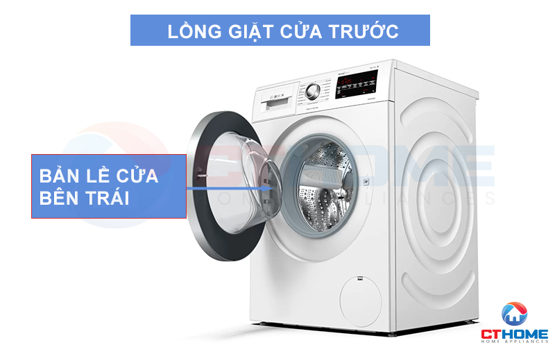 Người dùng thuận tiện đóng mở khi cho đồ giặt vào ra trong lồng máy