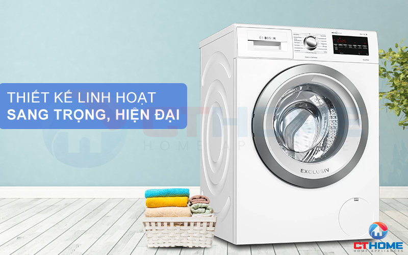 Máy giặt Bosch serie 6 WAG28492 được khách hàng yêu thích bởi kiểu dáng độc lập linh hoạt