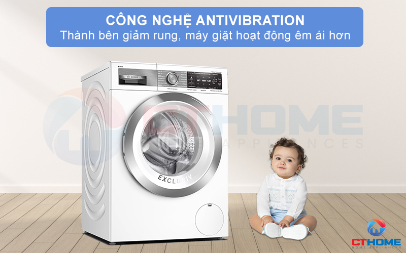 Công nghệ AntiVibration giảm độ ồn hai bên thành máy