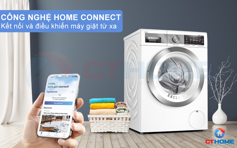 Kết nối và điều khiển máy giặt từ xa thông qua công nghệ Home Connect