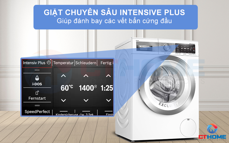 Giặt chuyên sâu Intensive Plus giúp đánh bay các vết bẩn cứng đầu