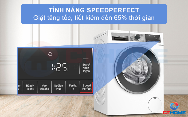 SpeedPerfect là một chương trình đặc biệt của máy giặt Bosch WGG244M40