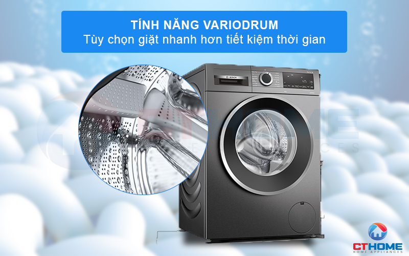 Phân phối nước hiệu quả hơn với lồng giặt VarioDrum hình giọt nước