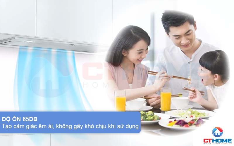 Độ ồn 65dB tạo cảm giác êm ái, không gây khó chịu cho người dùng