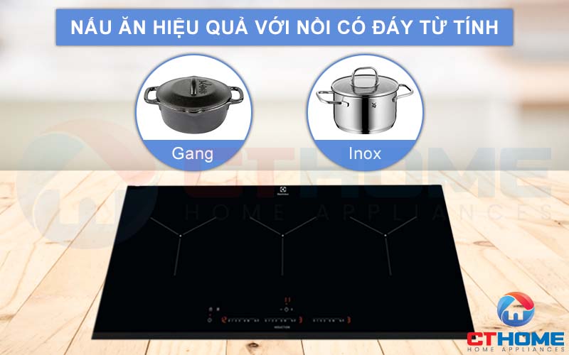 Nấu ăn hiệu quả với nồi có đáy từ tính