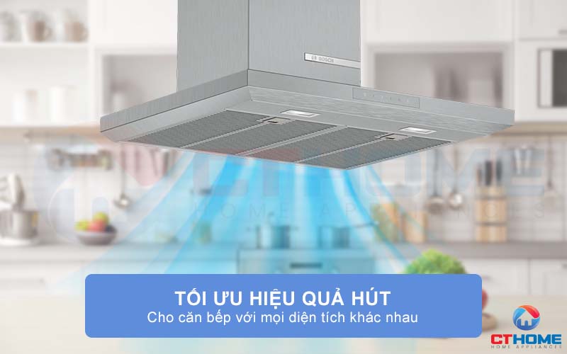 Tối ưu hiệu quả hút hơn cho căn bếp với mọi diện tích khác nhau