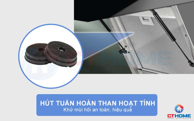 Chế độ hút tuần hoàn bằng than hoạt tính được tích hợp trong máy