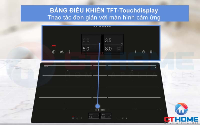 Bảng điều khiển TFT-Touchdisplay sang trọng, thao tác đơn giản với màn hình cảm ứng.