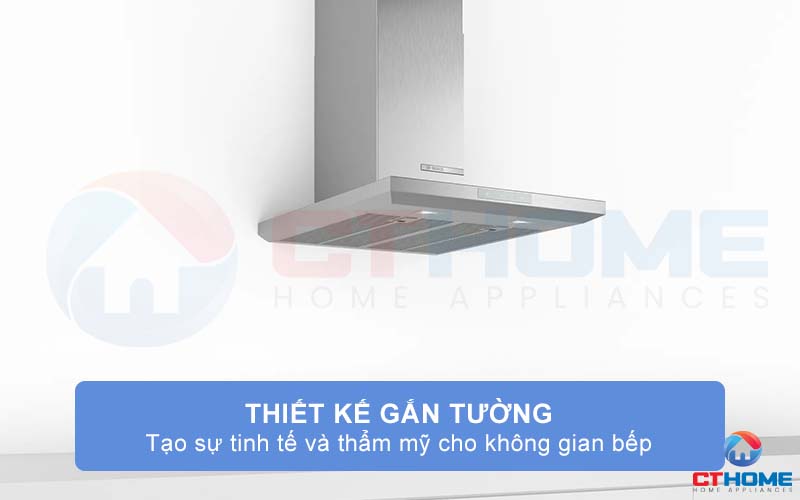 Thiết kế gắn tường sang trọng tinh tế, tạo điểm nhấn cho không gian bếp