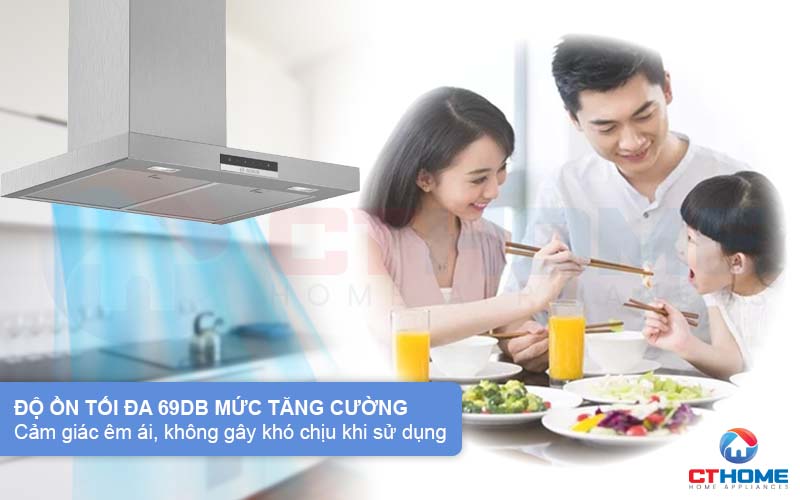 Không gian yên tĩnh, không gây khó chịu với độ ồn tối đa là 69dB