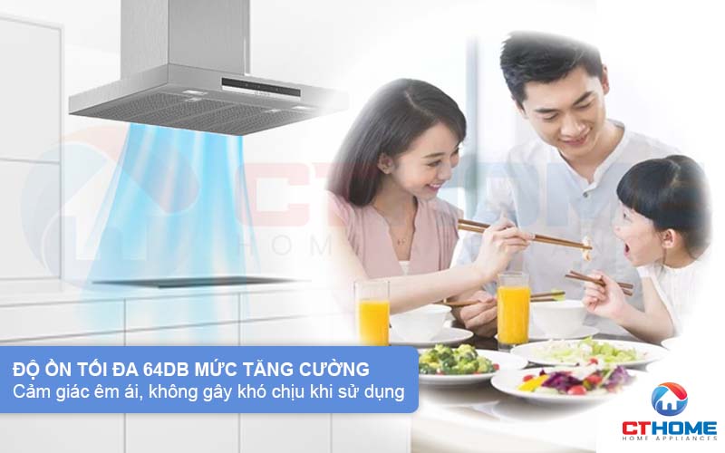 Không gian yên tĩnh, không gây khó chịu với độ ồn tối đa là 64dB