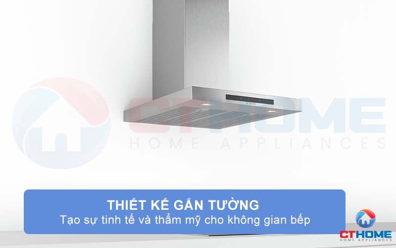 Thiết kế gắn tường sang trọng tinh tế, tạo điểm nhấn cho không gian bếp