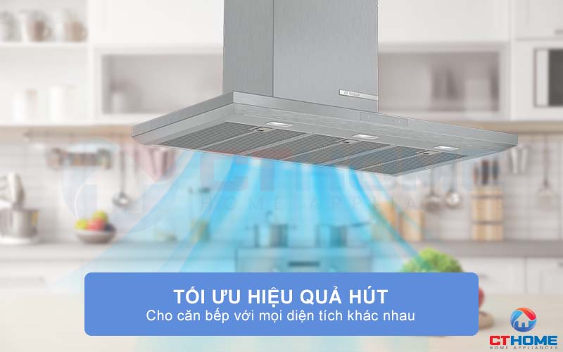 Tối ưu hiệu quả hút cho căn bếp với mọi diện tích khác nhau