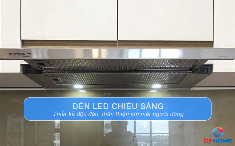 Hệ thống đèn LED chiếu sáng hỗ trợ người dùng quan sát khu vực bếp