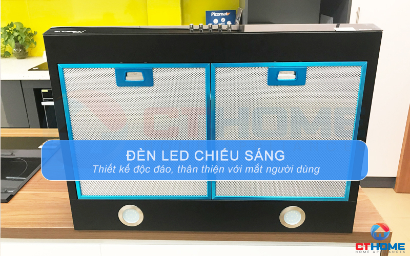 Hệ thống đèn LED chiếu sáng hỗ trợ người dùng quan sát khu vực bếp