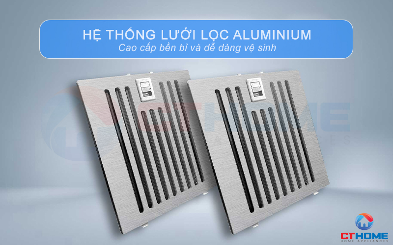 Hệ thống lưới lọc hợp kim nhôm cao cấp bền bỉ và dễ dàng vệ sinh