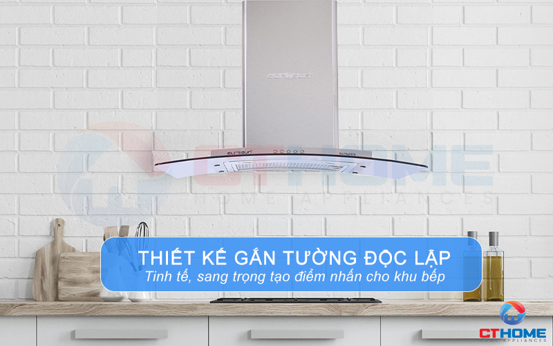 Kiểu dáng độc lập tinh tế, tạo điểm nhấn cho không gian bếp