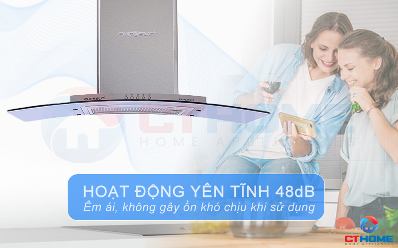 Độ ồn thấp < 48db tạo cảm giác yên tĩnh, không gây khó chịu