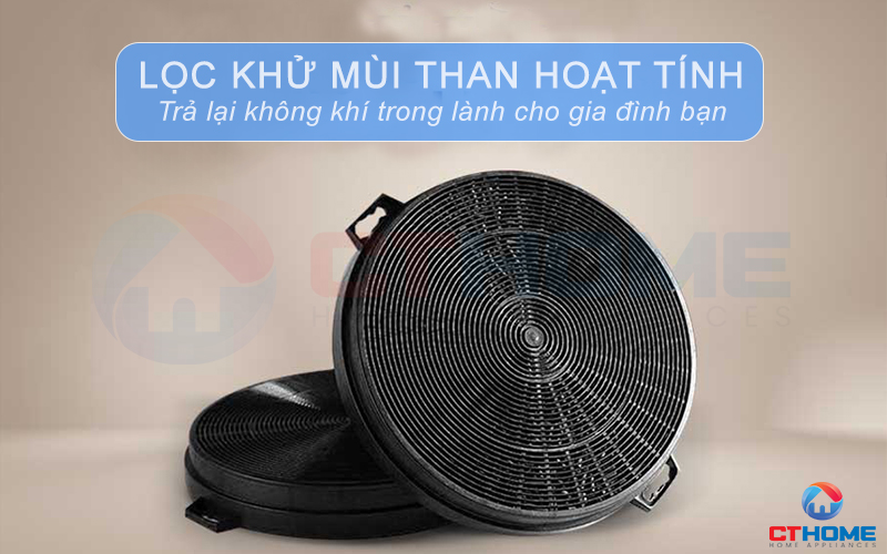 Lọc và khử mùi hiệu quả với hệ thống lọc than hoạt tính