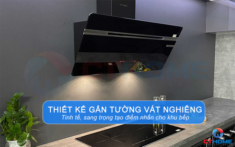 Thiết kế gắn tường tinh tế sang trọng, tạo điểm nhấn cho không gian bếp