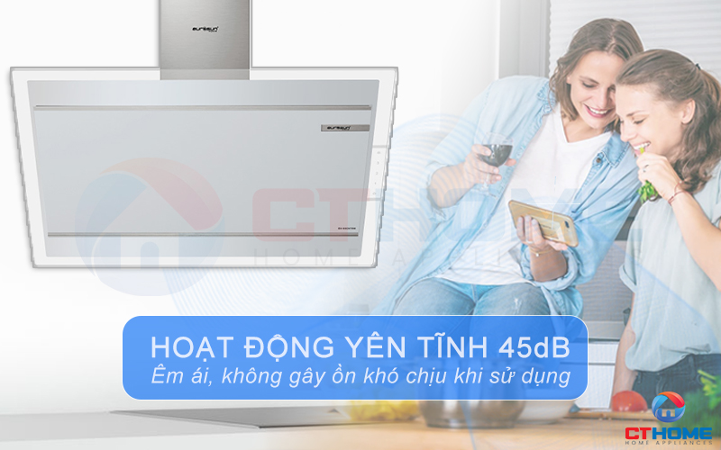 Độ ồn yên tĩnh 45dB tạo cảm giác êm ái, không gây khó chịu khi sử dụng