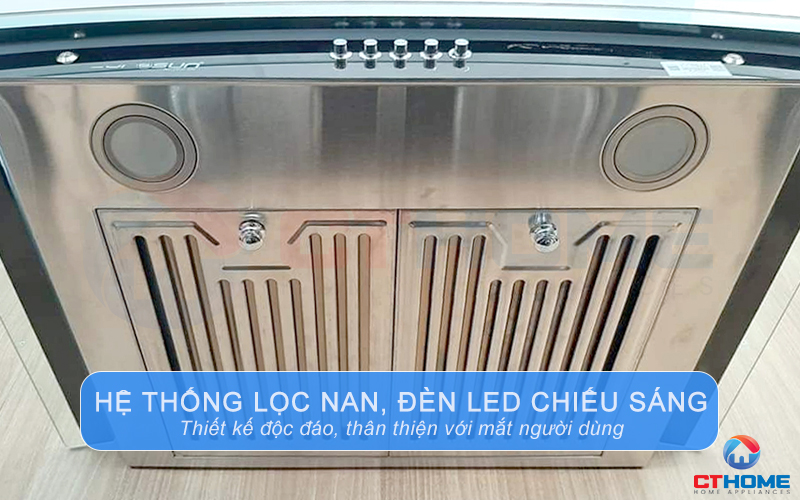 Hệ thống đèn LED chiếu sáng hỗ trợ người dùng quan sát khu vực bếp