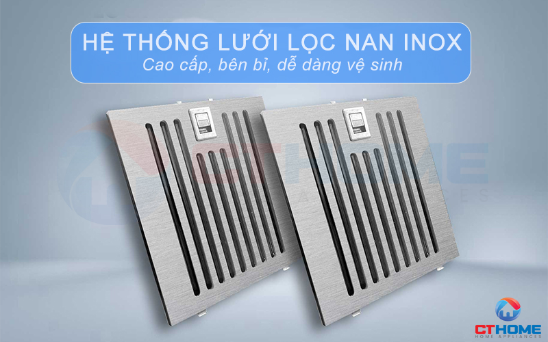 Hệ thống lưới lọc nan inox cao cấp bền bỉ và dễ dàng vệ sinh