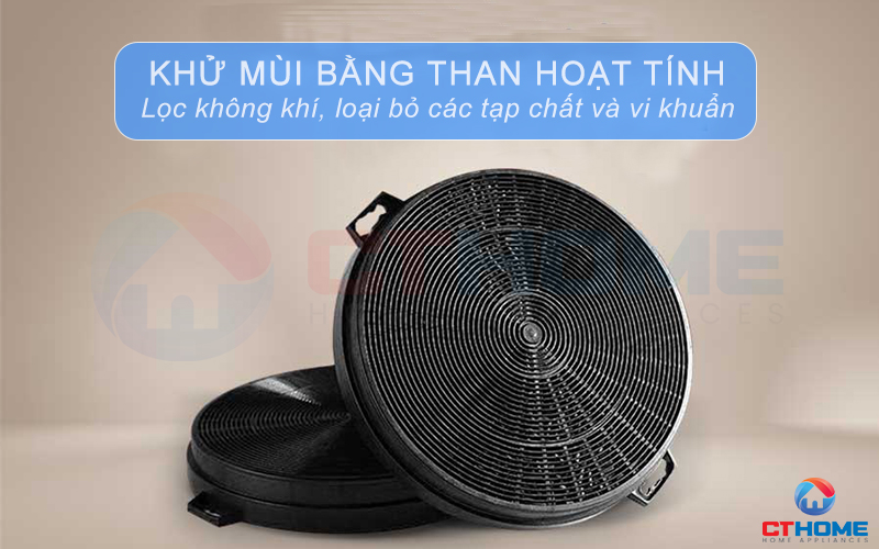 Bộ lọc khử mùi than hoạt tính hút sạch sẽ đến 99%, trả lại không khí tươi mát