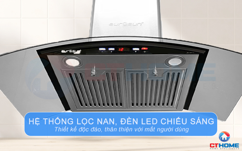 Hệ thống đèn LED chiếu sáng hỗ trợ người dùng quan sát khu vực bếp