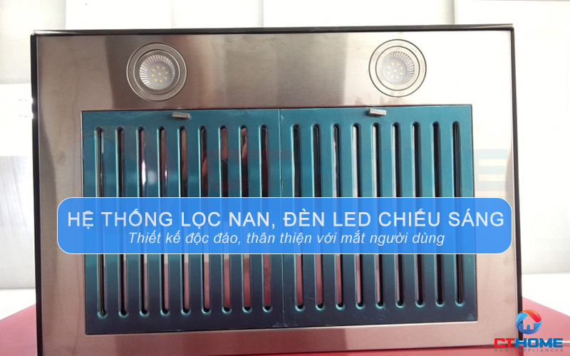 Hệ thống đèn LED chiếu sáng, dễ dàng quan sát khu vực bếp