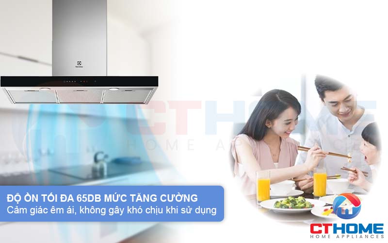 Độ ồn tối đa 65dB không gây khó chịu cho người dùng khi sử dụng