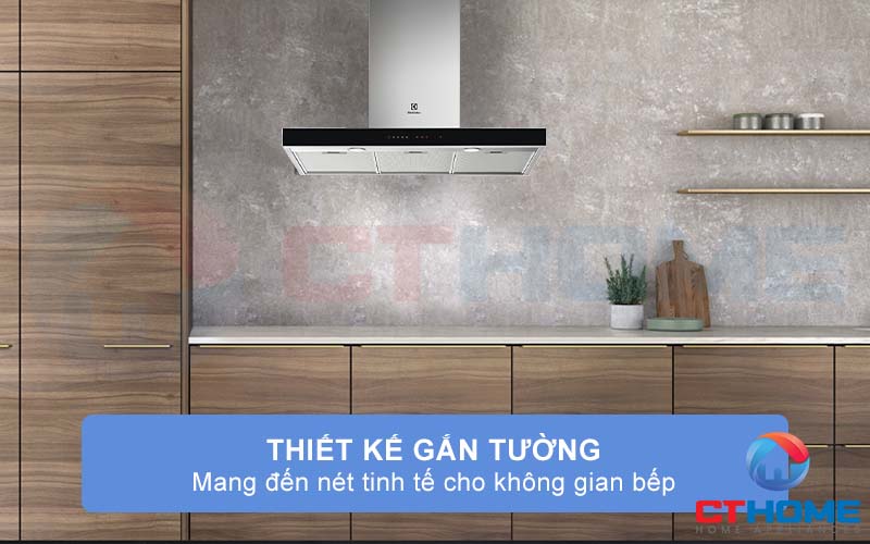 Thiết kế gắn tường dạng ống sang trọng, tạo sự thẩm mỹ cho không gian bếp